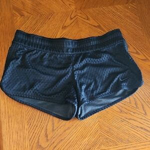 Women's Black Mesh Shorts